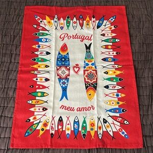 Kitchen Tea Towel Portugal Sardines 24.5 x 18.5" NEW